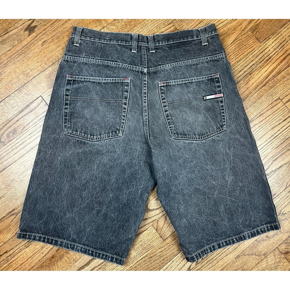 Southpole Jean Shorts Mens 38 Denim Jorts Hip Hop Baggy Skater Wide Leg - Picture 4 of 5